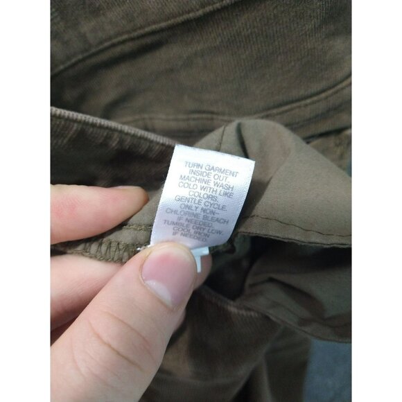 J Jill Pants Womens 8 Brown Corduroy Slim Straight Leg Mid Rise Stretch - Picture 9 of 10